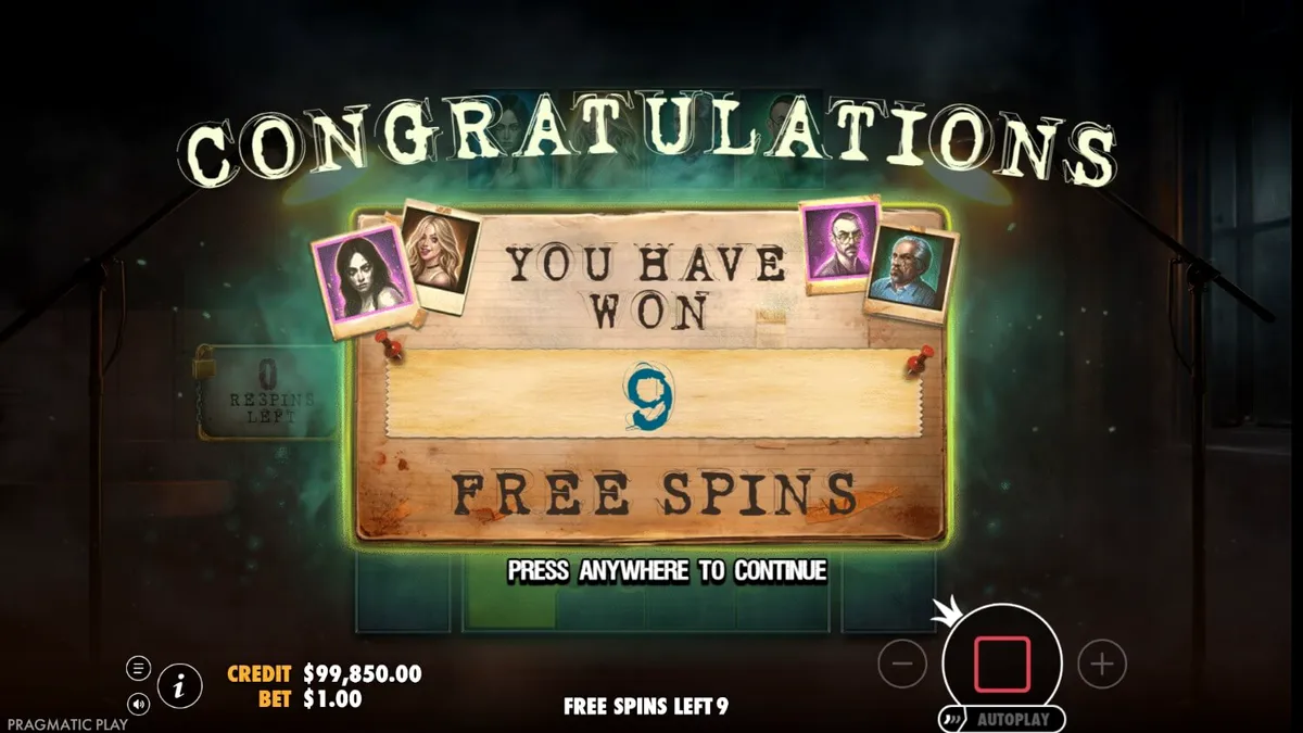 Interface sombria e atmosférica do slot Sanatorium Secrets