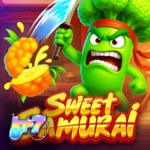 Tela de jogo do slot Sweet Samurai com o personagem Samurai Brócolis